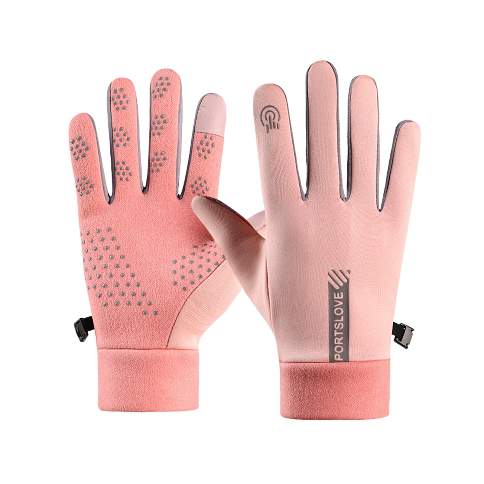 dwxnauixl wasserdichte Winterhandschuhe für Damen bleiben warm und trocken mit Stil, praktisch und bequem, Zwei Finger Touchscreen Radfahren, Damen Rosa von dwxnauixl