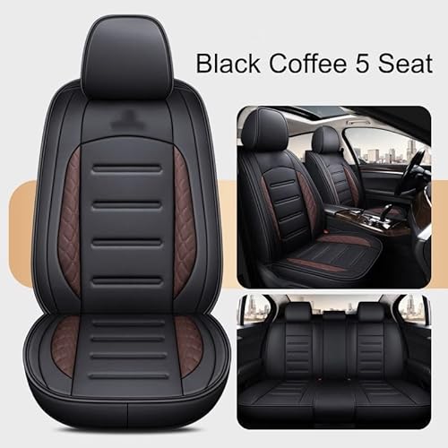 dzstnbhd 5-Sitzer-Auto-Pu-Leder-Sitzbezug Für E46 E90 3er E21 E30 E36 E91 E92 E93 F30 F31 F34 F35 G20 G21 G28 Autozubehör Sitzbezüge Schonbezüge(Black coffee,One Size) von dzstnbhd