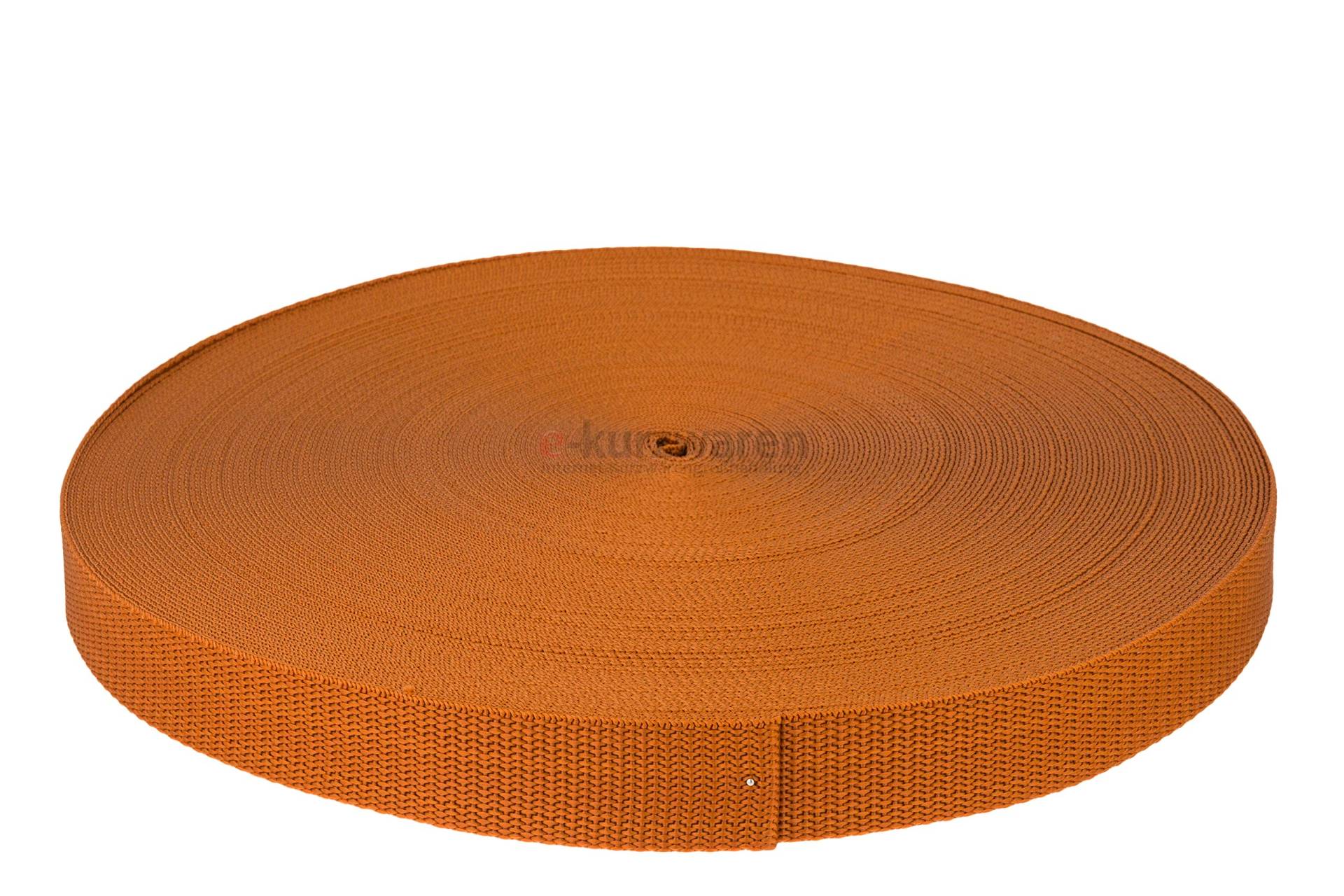 Gurtband Polypropylen 2m oder 5m lang - 32 Farben Breiten: 20mm 25mm 30mm 40mm 50 mm (808 Rostbraun) von e-kurzwaren