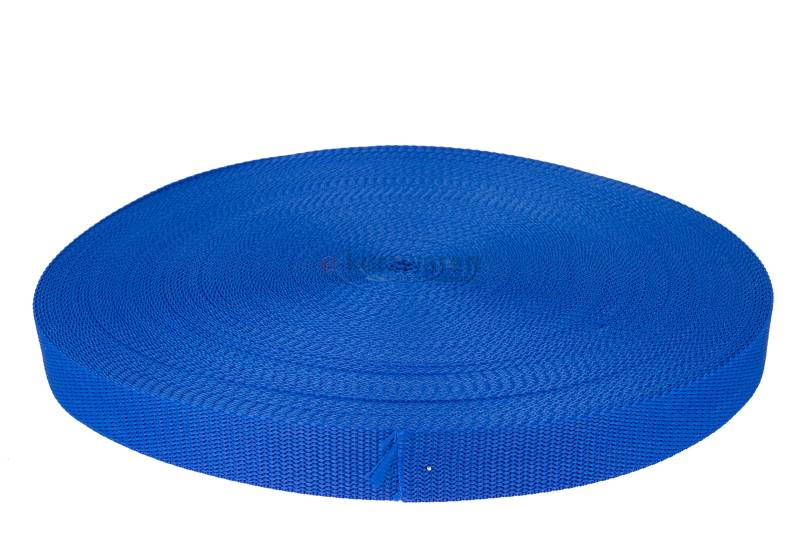 Gurtband Polypropylen 2m oder 5m lang - 32 Farben Breiten: 20mm 25mm 30mm 40mm 50 mm (918 Blau) von e-kurzwaren