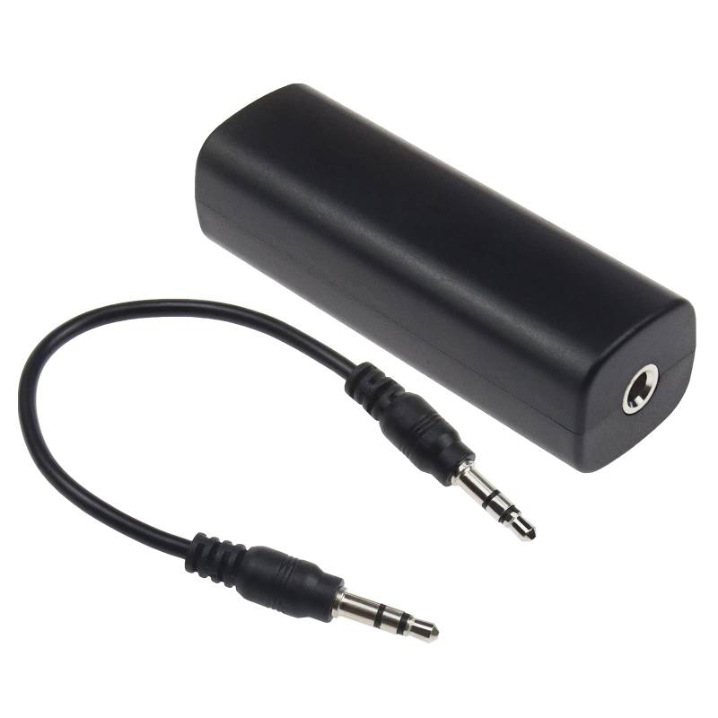 eMagTech 1x Entstörfilter Entstörer Erdschleifen-Eliminator mit 3.5mm Klinkenstecker Audiokabel für Auto Audio Heim Stereo System von eMagTech