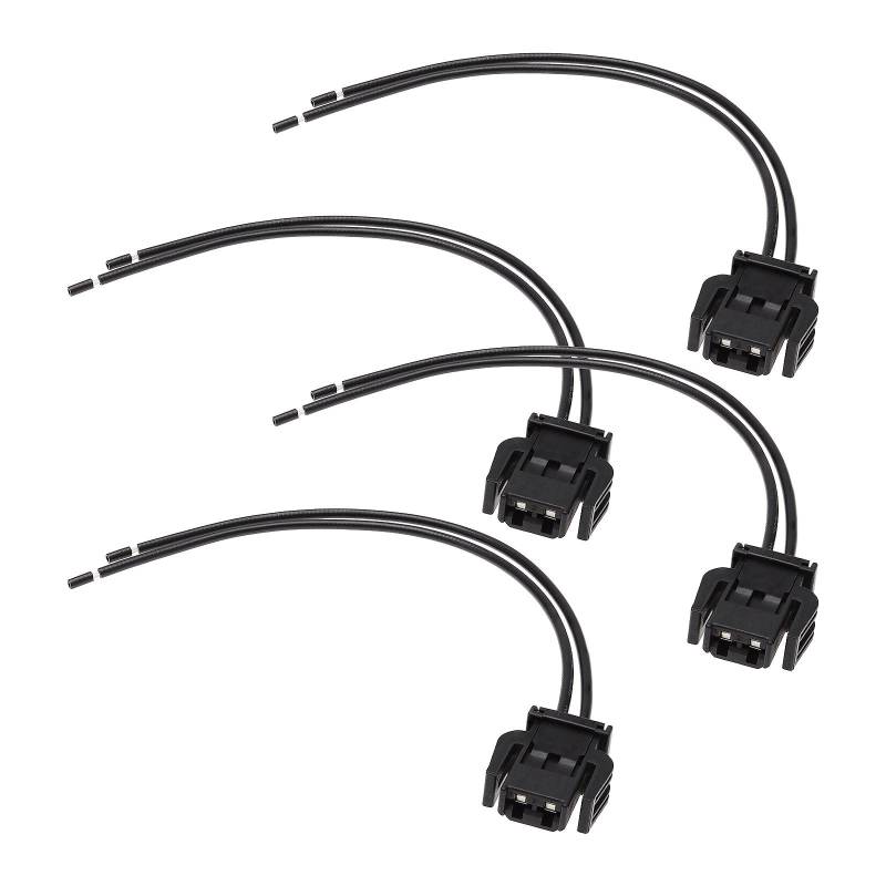 eMagTech 4-teiliges 2-poliges Reparaturstecker-Kabel-Set 893971632 Kompatibel mit VW Kompatibel mit Audi Kompatibel mit Skoda Automotive 2-poliger Reparaturkabelbaum 18 AWG von eMagTech