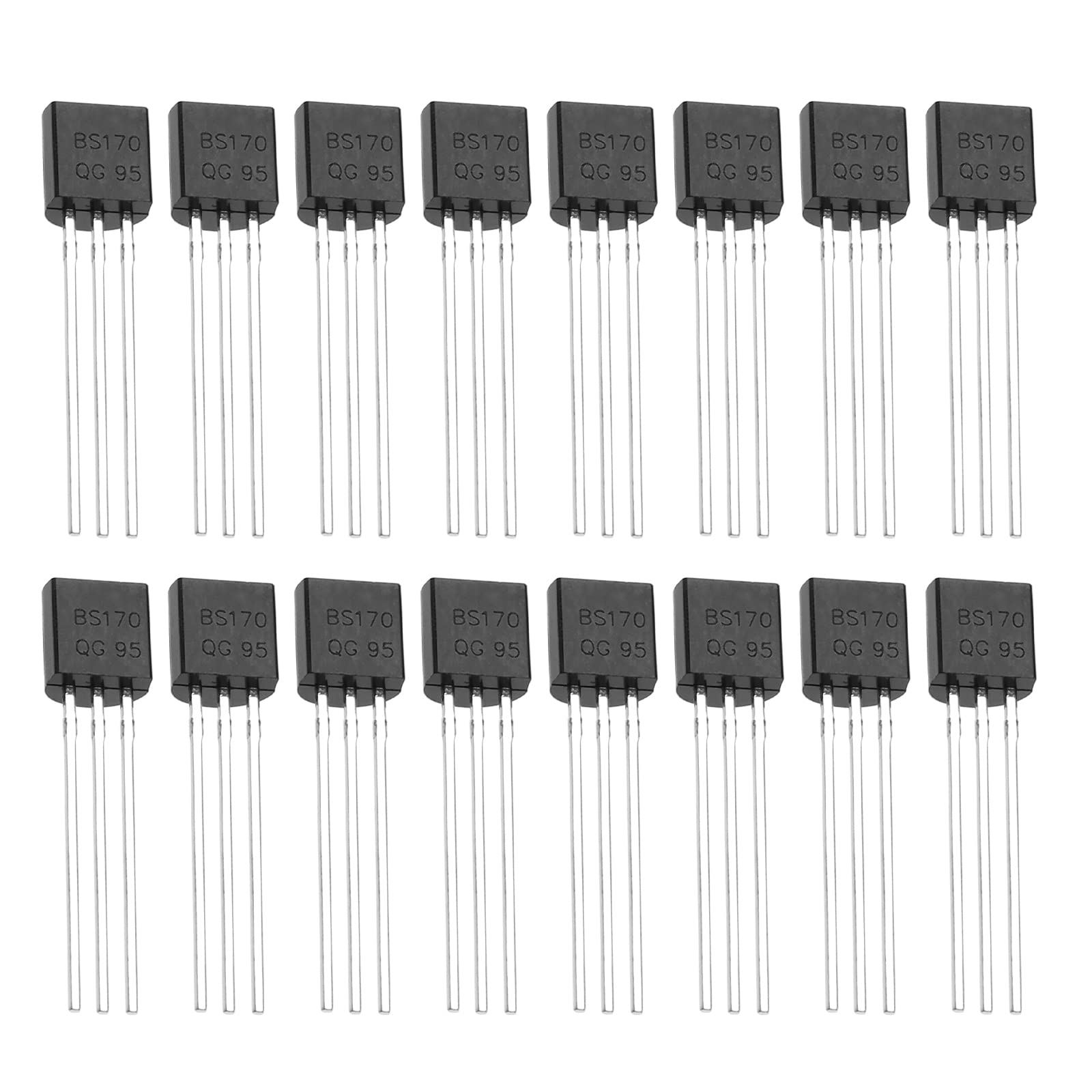 50 Stück BS170 Transistor Mosfet Ersatz N Kanal Gleichrichter MOSFET Rohr N-Kanal Feldeffektröhren für Heimwerkerprojekte Elektronische Steuerung des Gleichstrommotors von eMagTech