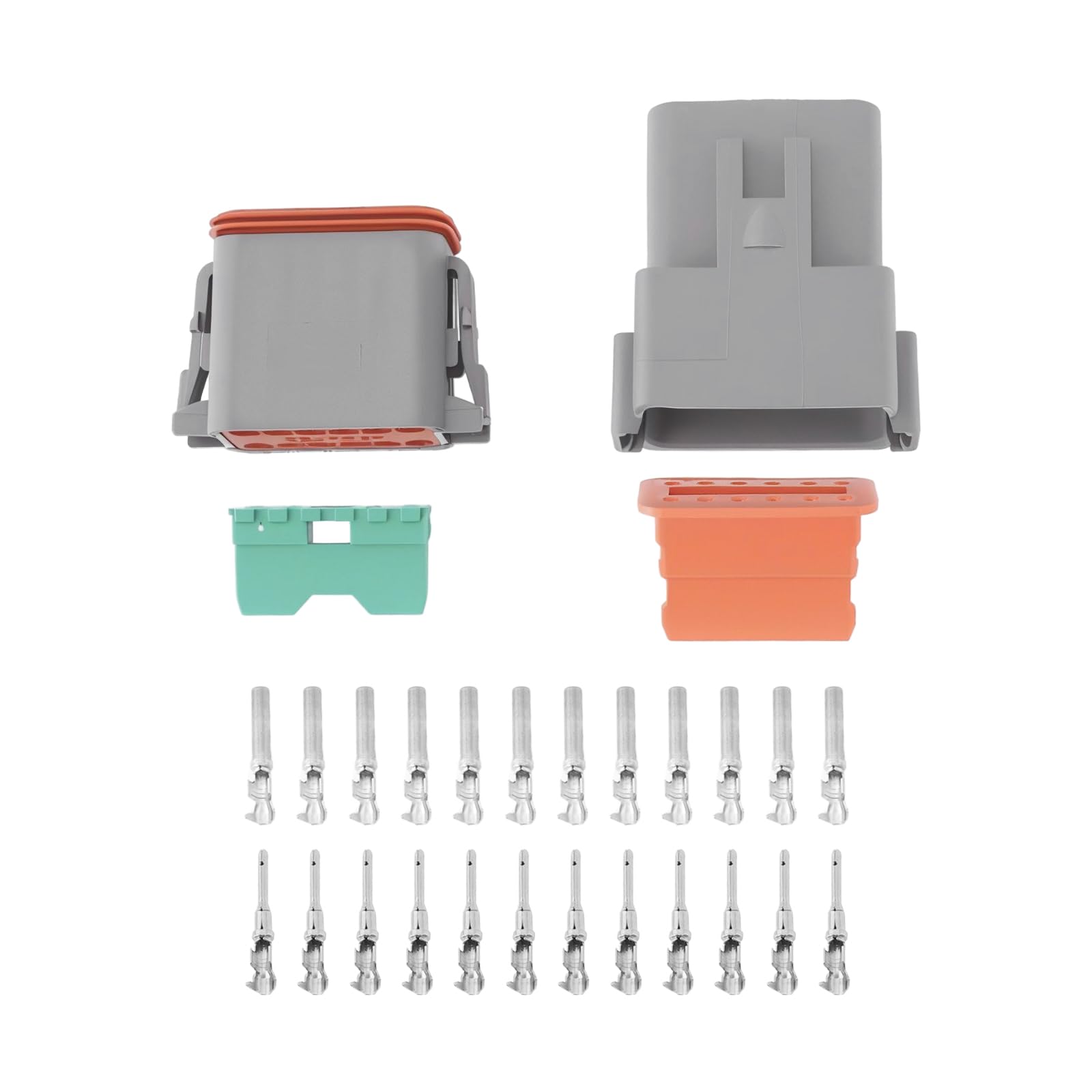 eMagTech 1 Set DT04-12P DT06-12S 12-poliges wasserdichtes Automobil-Steckverbinder-Kit IP67 bewertet 14 AWG 13 A elektrischer Stecker und Buchse für robuste Anwendungen von eMagTech