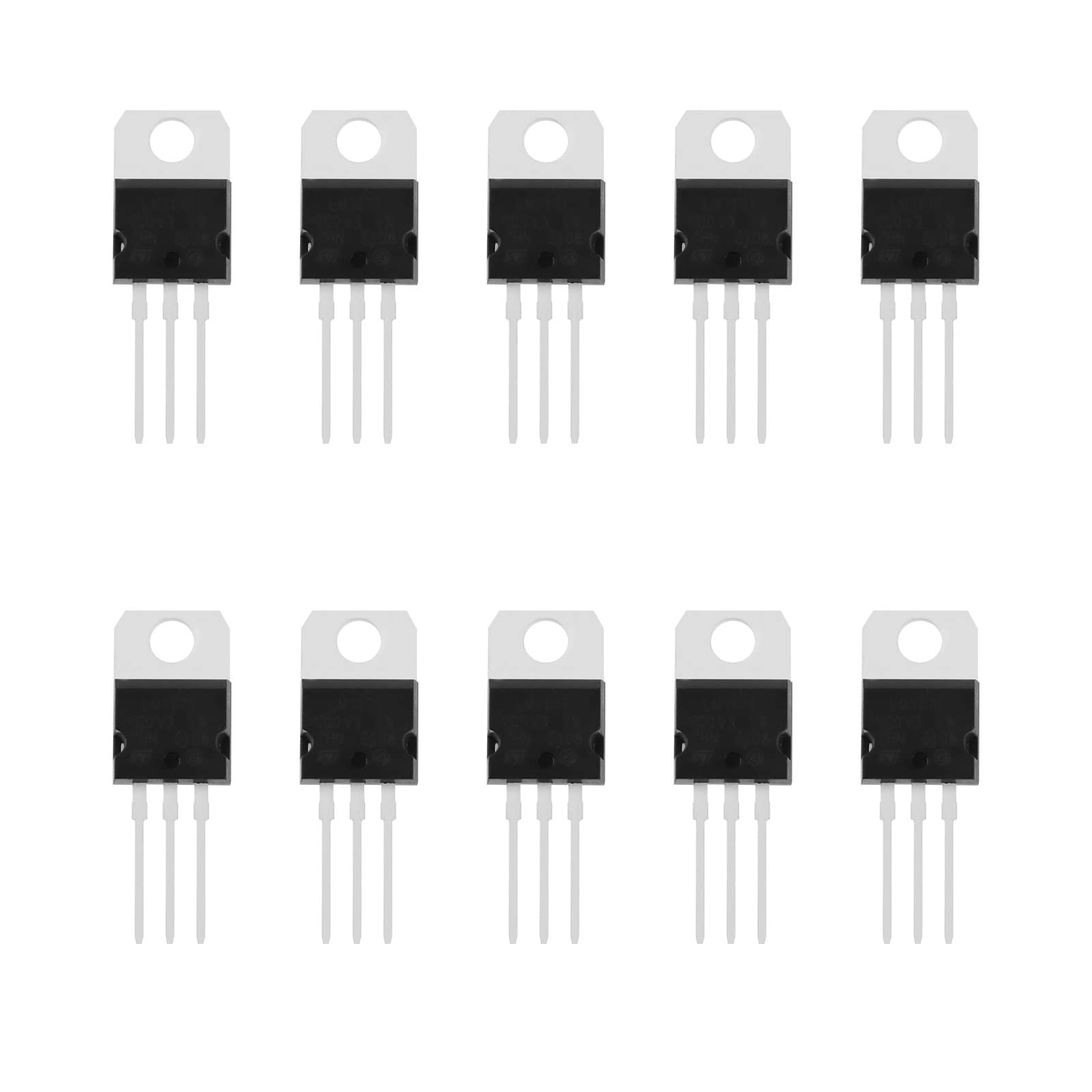 eMagTech 10-teilig Einstellbare Spannungsregler LM317 LM317T mit 3 Anschlüssen 1,2–37 V, 1,5 A, TO-220-Paket elektronische Komponenten für DIY Projekt Anwendungen von eMagTech