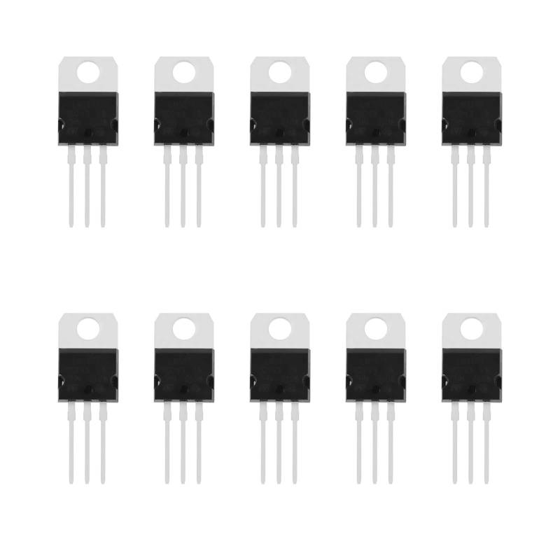 eMagTech 10-teilig Einstellbare Spannungsregler LM317 LM317T mit 3 Anschlüssen 1,2–37 V, 1,5 A, TO-220-Paket elektronische Komponenten für DIY Projekt Anwendungen von eMagTech