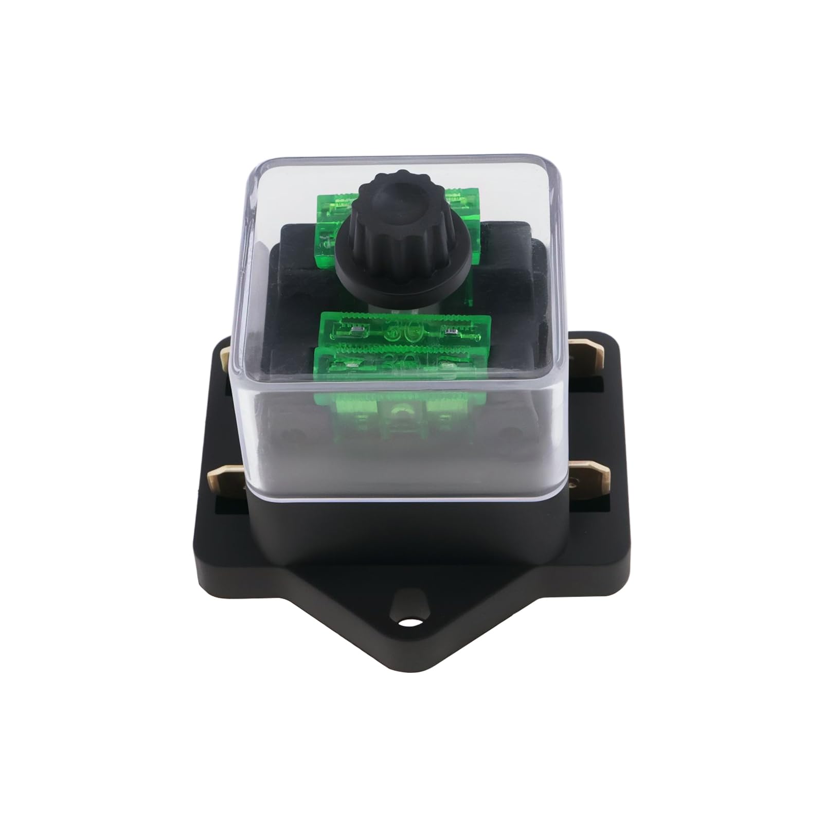 eMagTech 2 Stück 2-Wege-Flachsicherungskasten 6 V 12 V 24 V Flachsicherungshalter Box Auto-Sicherungsblock für Auto Boot Marine Trike (mit 30 A Flachsicherung) von eMagTech