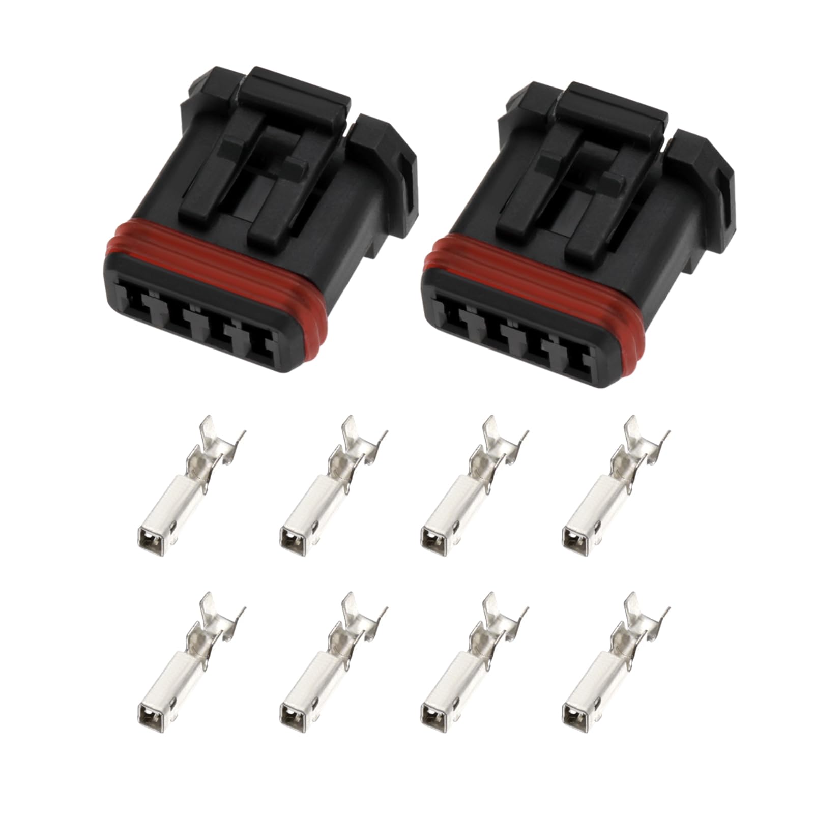 eMagTech 2 Stück 4 poliger Stecker mit Anschlussstiften 72908-11 OEA JAE MX1900 Lenkerverkabelung 4 adriger Stecker Kompatibel mit H-Arley Davidson MX19004S51 von eMagTech