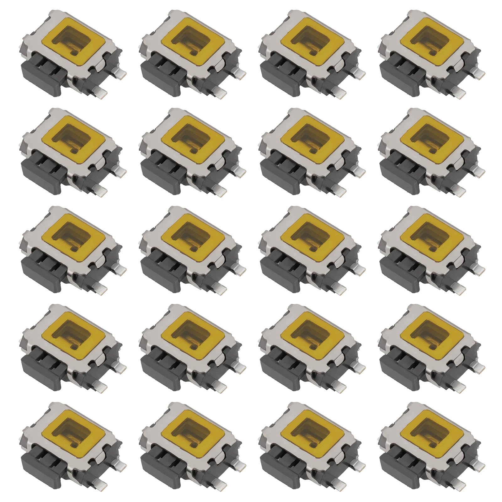 eMagTech 20 Stück 4-poliger SMT SMD-Seitentaktiler Drucktastenschalterhalter 4,7 X 3,5 X 1,6 Mm SMD-Schildkrötenschalter Oberflächenmontage-Druckschalter 0,1 A/5 V von eMagTech