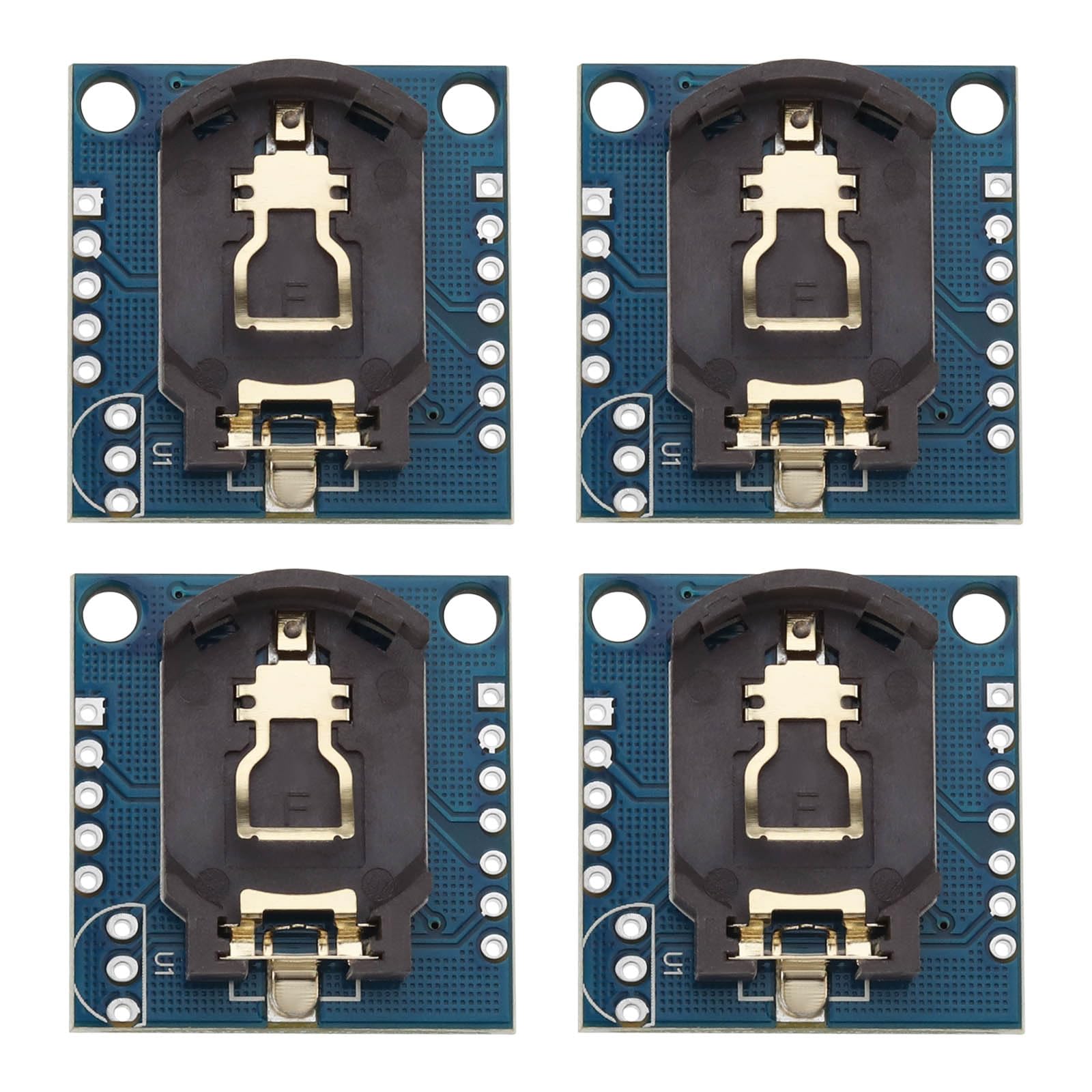 eMagTech 4 Stück DS1307 RTC Echtzeituhrmodul I2C Echtzeituhrchip 28 X 27 X 9 Mm DS1307 RTC-Chip Winziges RTC I2C-Modul Kompatibel mit Raspberry Pi ESP Und Vielen Mehr Ohne Batterie von eMagTech