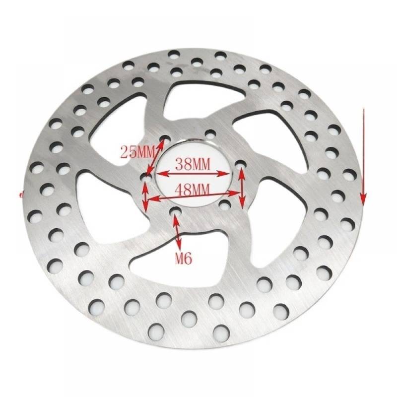 Scheibenbremsplatte 168 mm x 38 mm, 6 Löcher, kompatibel mit Mehreren elektrischen E-Bikes von eRgDFS