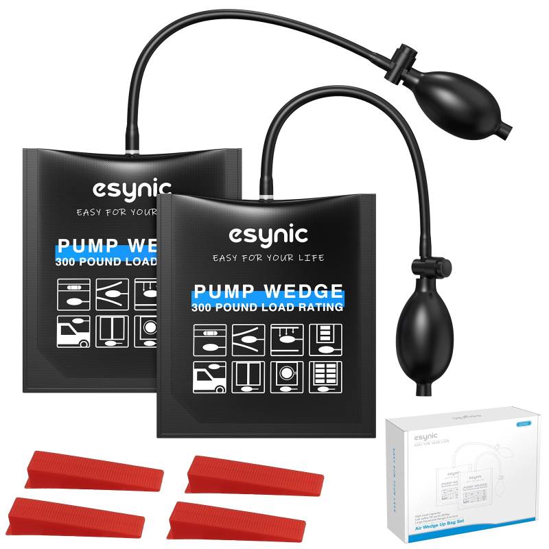 eSynic 2 Stück Montagekissen Air Pump Wedge Luftkissen Pumpkissen Montagehilfe Aufpumpen Kissen Fenstermontage für Tür Fenster Montage Auto-Reparatur von eSynic