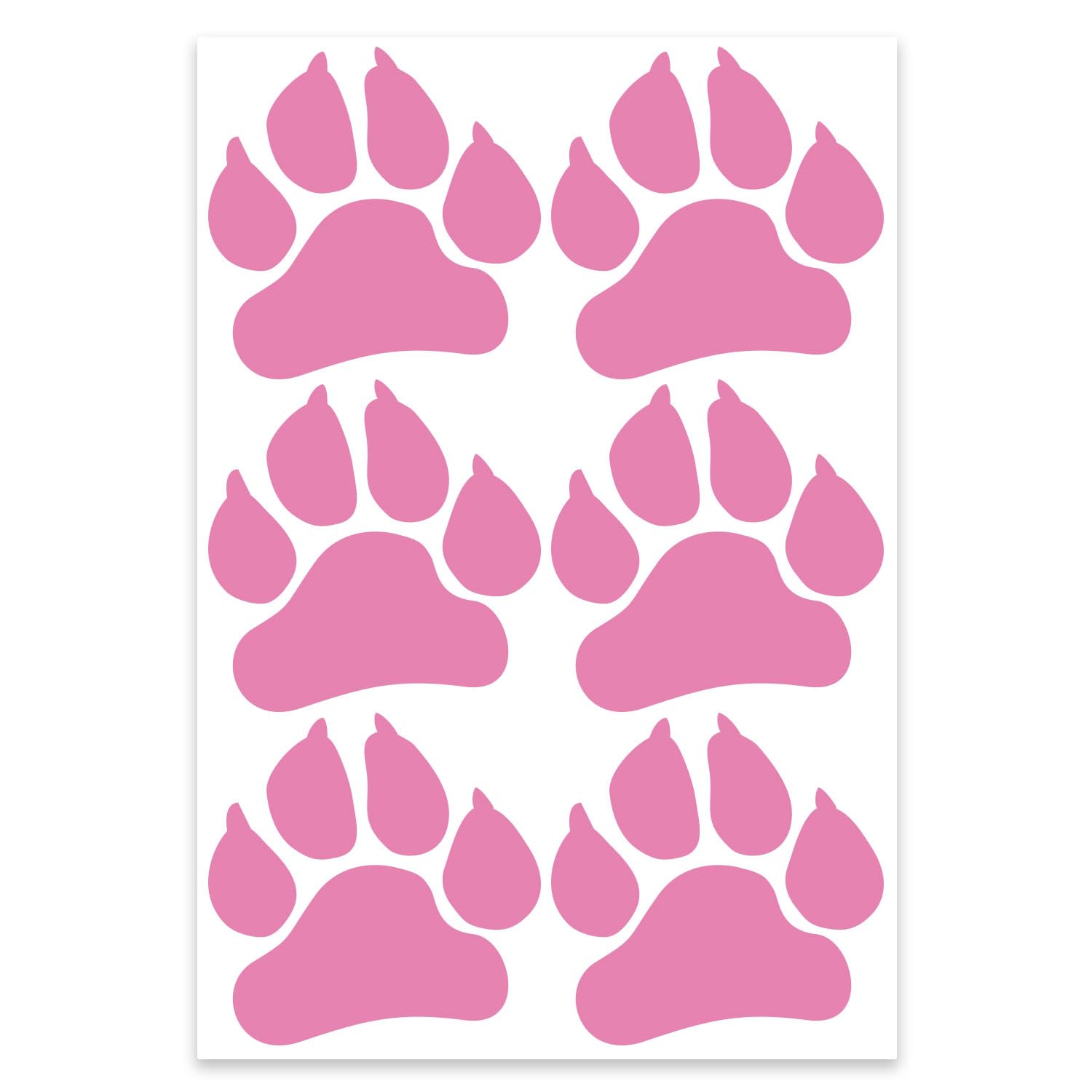 6er Set Aufkleber Tier-Pfoten-Abdruck I kfz_497 pink I 10 x 10 cm groß I Hunde-Pfoten Katzen-Pfoten Iunde für Kfz LKW Laptop I wetterfest von easydruck24de