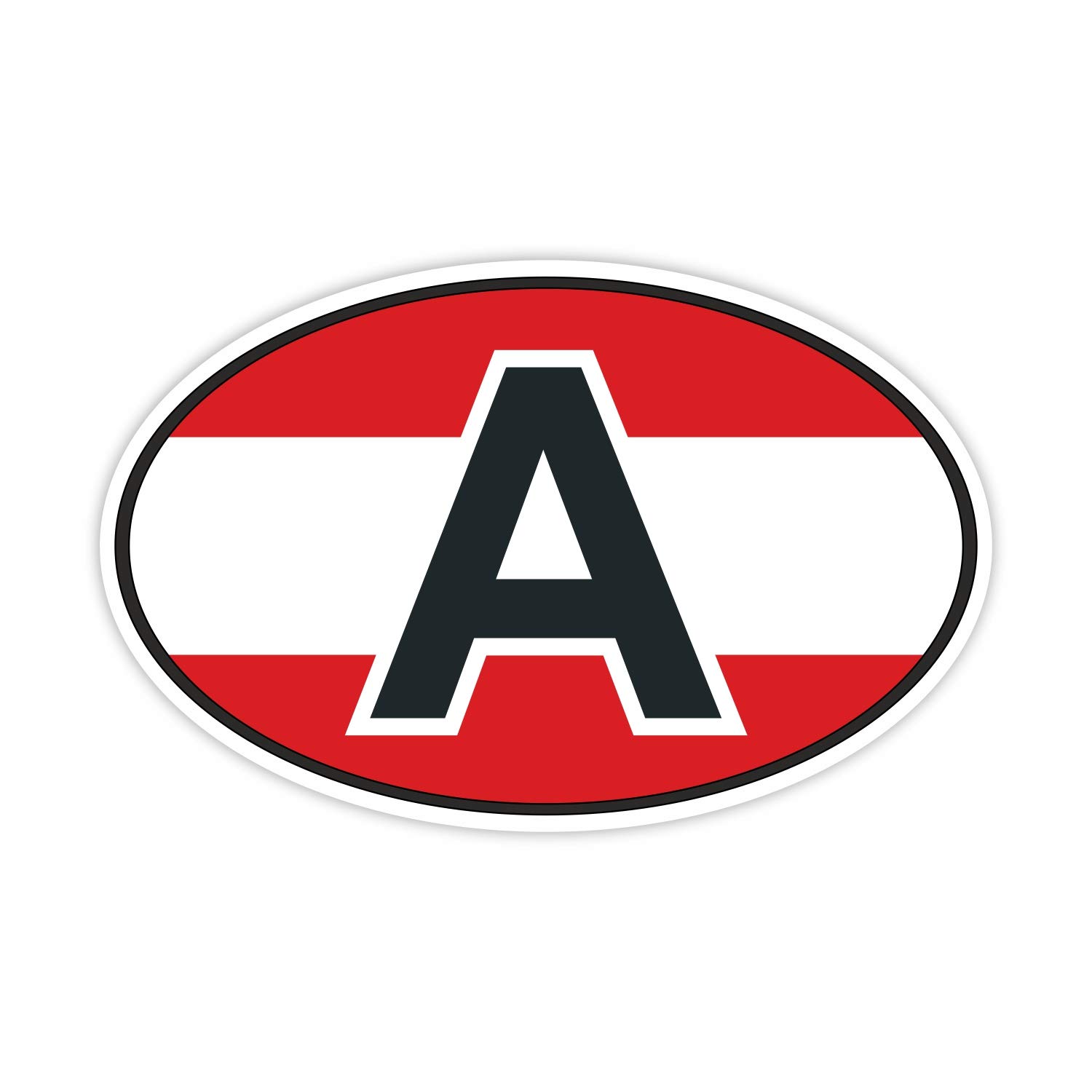 easydruck24de Auto-Aufkleber Länderkennzeichen Österreich farbig I kfz219 I 14,5 x 9 cm I Sticker Fan-Artikel Produkt Flagge Fahne Fahrzeug-Aufkleber von easydruck24de