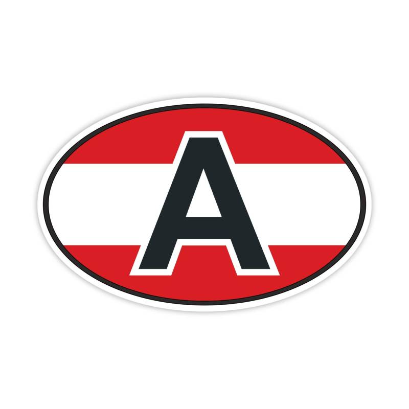 easydruck24de Auto-Aufkleber Länderkennzeichen Österreich farbig I kfz219 I 14,5 x 9 cm I Sticker Fan-Artikel Produkt Flagge Fahne Fahrzeug-Aufkleber von easydruck24de