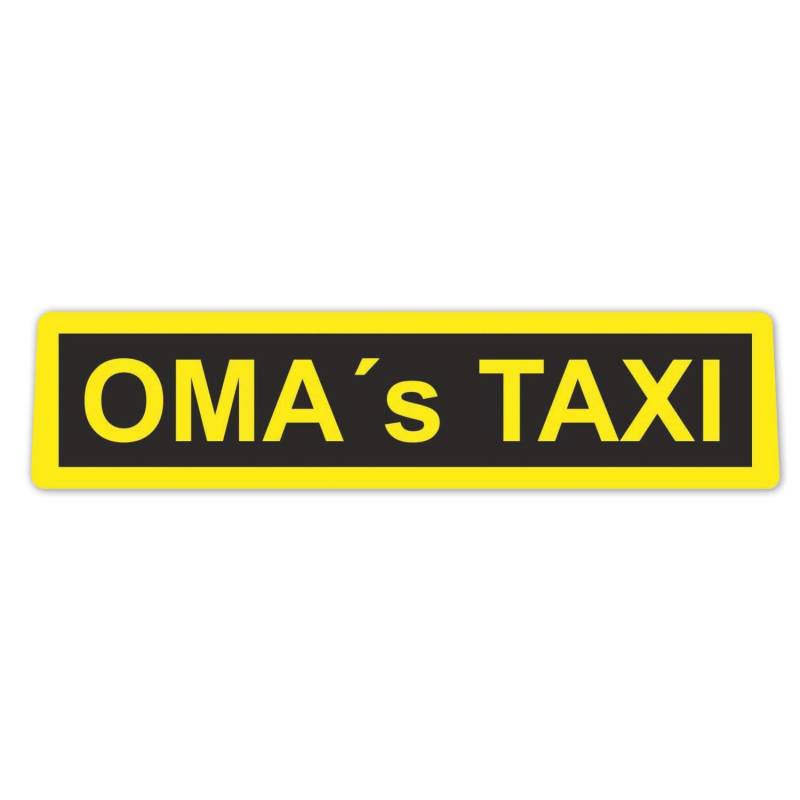 easydruck24de Sticker Oma´s Taxi I kfz107 I 20 x 5 cm groß I Auto-Aufkleber Fahrzeug-Aufkleber PKW für Omas I wetterfest von easydruck24de