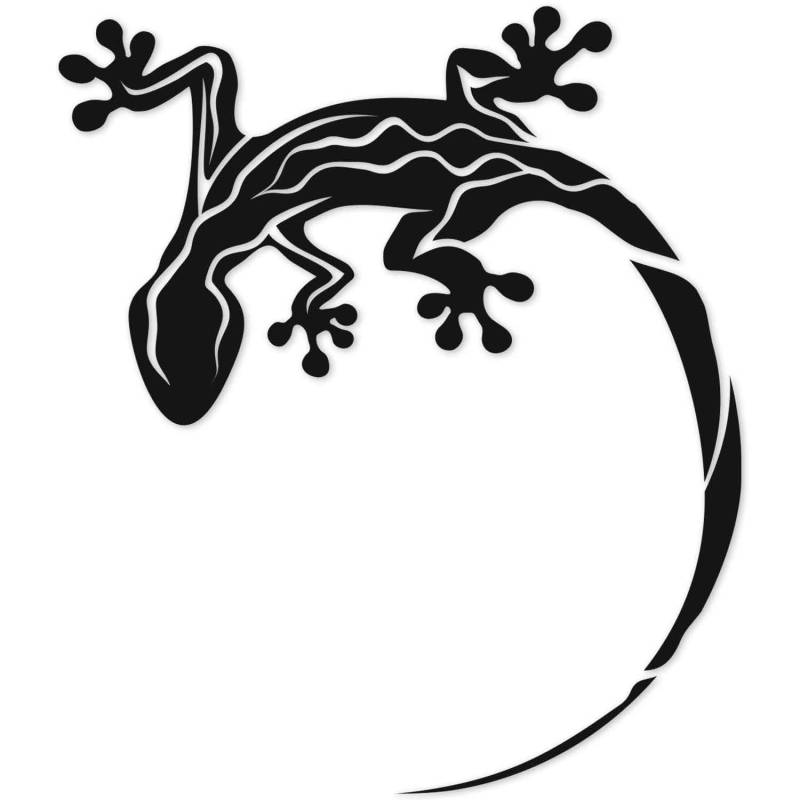 Gecko Sticker I 11,5 x 10 cm I Schwarz I Auto-Aufkleber Auto-Folie Tuning Tattoo für Heckscheibe oder Motorhaube zum bekleben I selbstklebend kfz_555 von easydruck24de