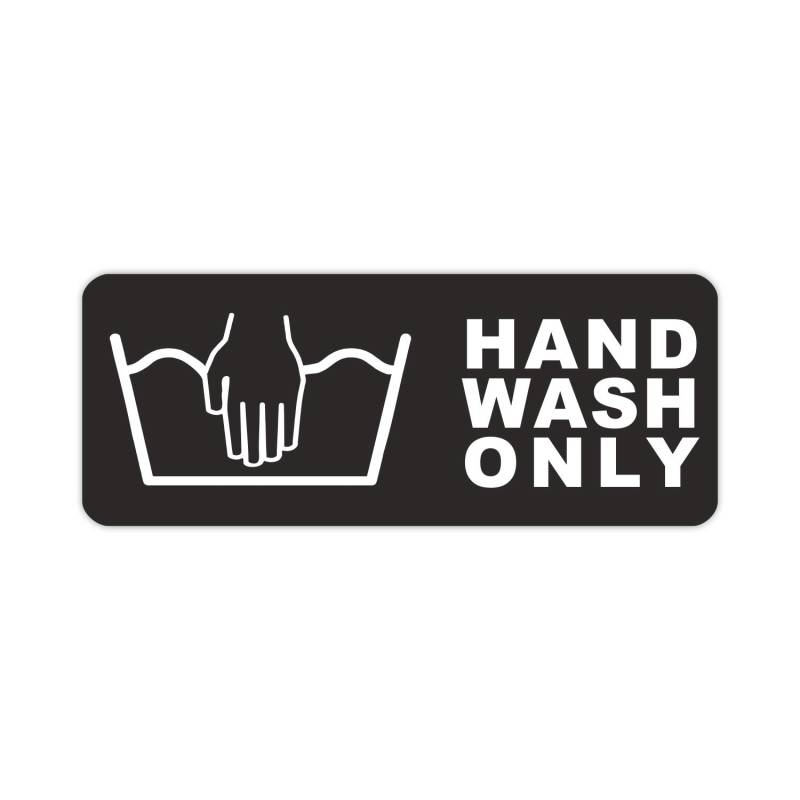 easydruck24de 1 Fun-Aufkleber Handwash Only I kfz019 I 10 x 4 cm I Fahrzeug-Sticker Auto-Aufkleber Fahrrad-Aufkleber I Tuning Sticker mit Spruch lustig wetterfest von easydruck24de