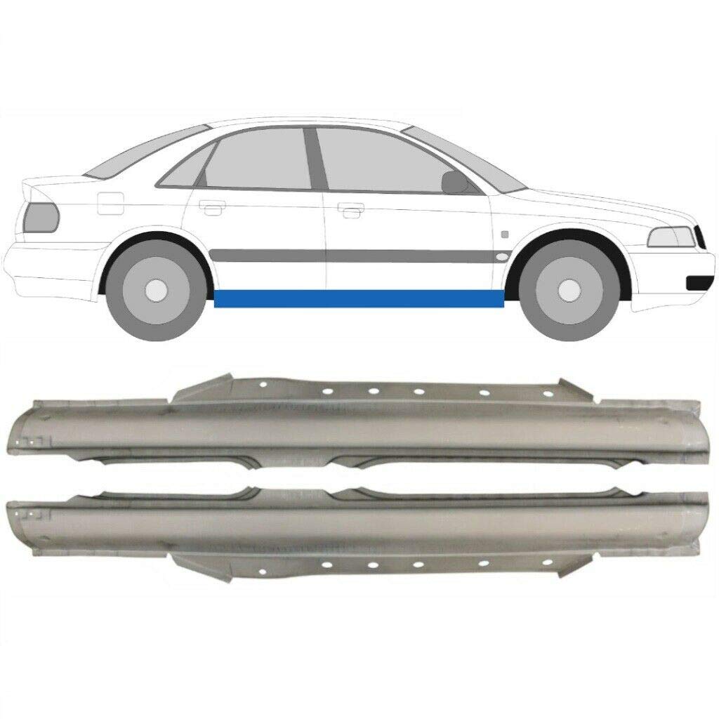 Einstiegsleisten Reparaturblende Ersatzteil passend für Audi A4 B5 Limousine Avant 1994-2001 / Unlackierter HQ-Stahl / 2er Set links und rechts / Fixieren Sie den Rost an Ihrem Auto! von easyparts