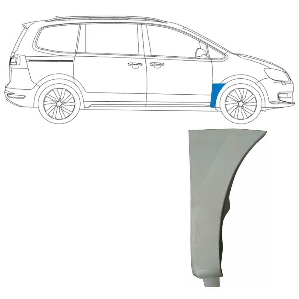 Frontflügel-Reparaturblech passend für Volkswagen Sharan/Seat Alhambra/2010- / alle Modelle/unlackierter Stahl/rechte Seite (Fahrerseite/abseite/O/S) / Beseitigen Sie Rost in Ihrem Auto. von easyparts