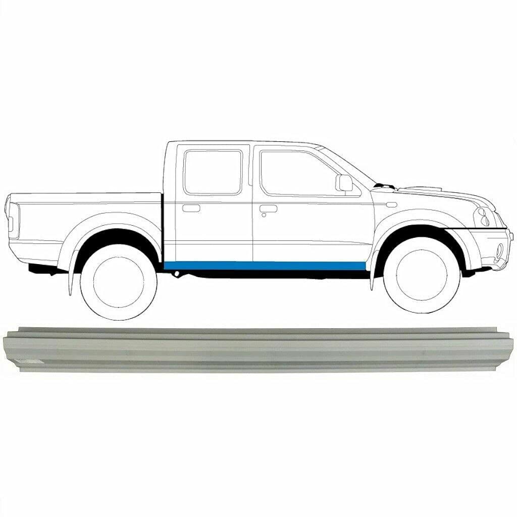 Wippe Verkleidung Reparaturblech rechts = links / Ersatzteil für Nissan Navara / Frontier / 1998-2005 / D22 / Stahl unlackiert / Beseitigen Sie Rost in Ihrem Auto! von easyparts