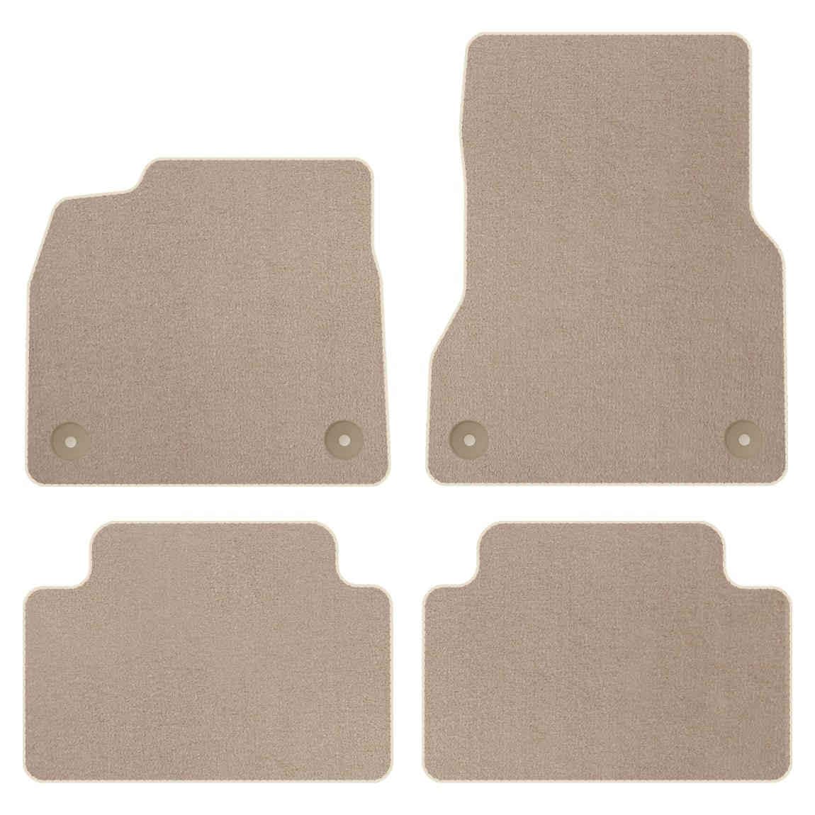 Luxuriös - Line Velourmattenset für Audi Q6 e-tron ab Bj. 2024 LUX BEIGE Befestigungen Veloursfussmatten Automatten Passform Neu von edecor