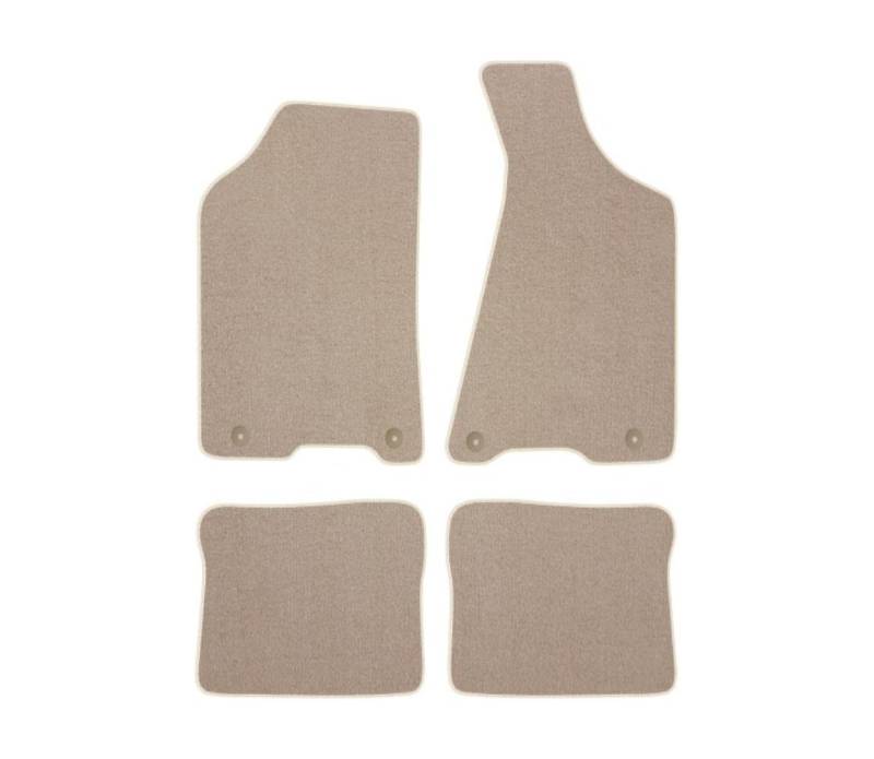 Premium Velourmattenset für Audi 80 B4 Stufenheck Bj. 1991-1996 PREM BEIGE runde Befestigungen Veloursfussmatten Automatten Passform Neu von edecor