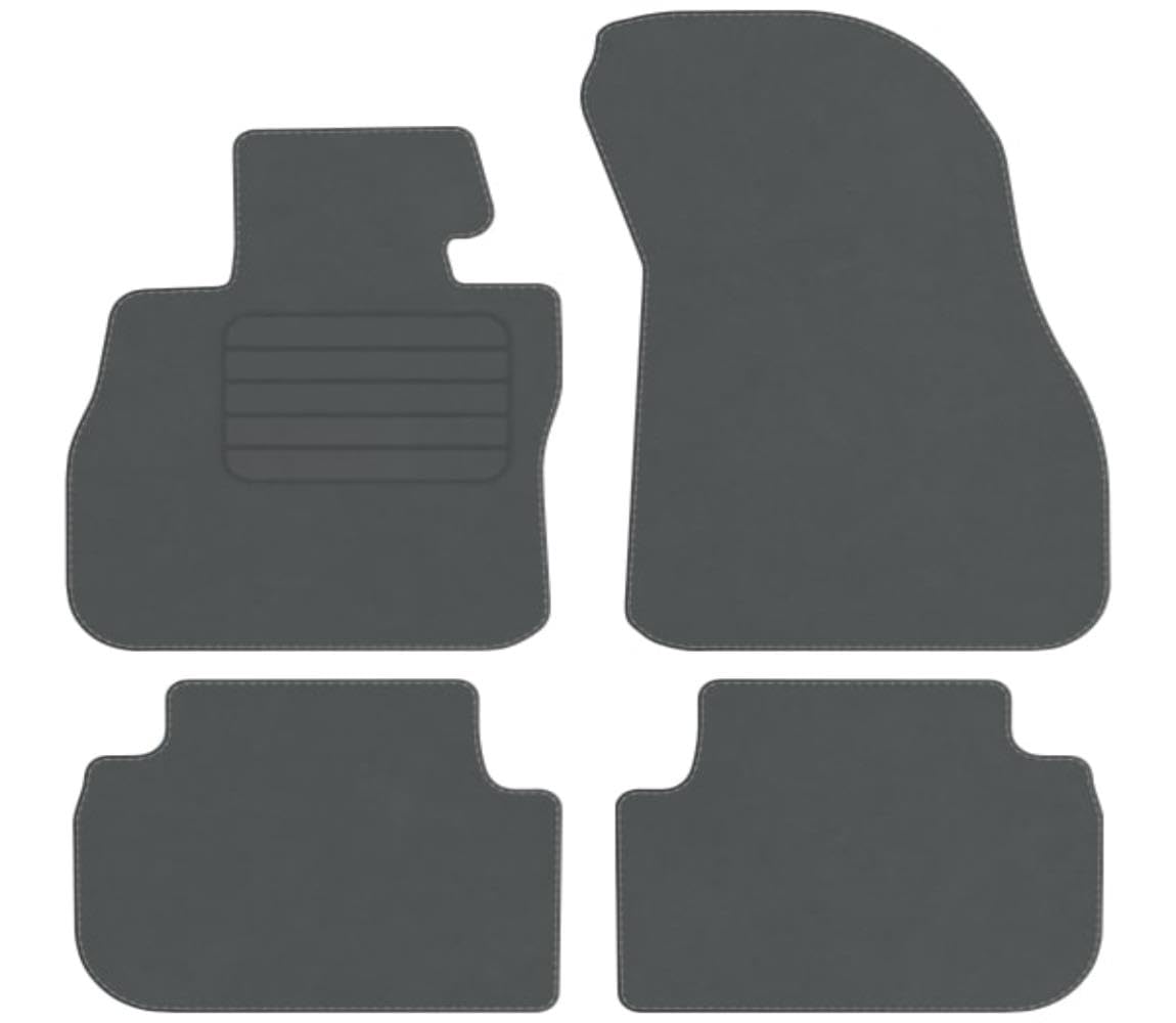 Premium Velourmattenset für BMW 1 F70 ab Bj. 2024 PREM GRAU Befestigungen Veloursfussmatten Automatten Mit Absatzschoner Passform Neu von edecor