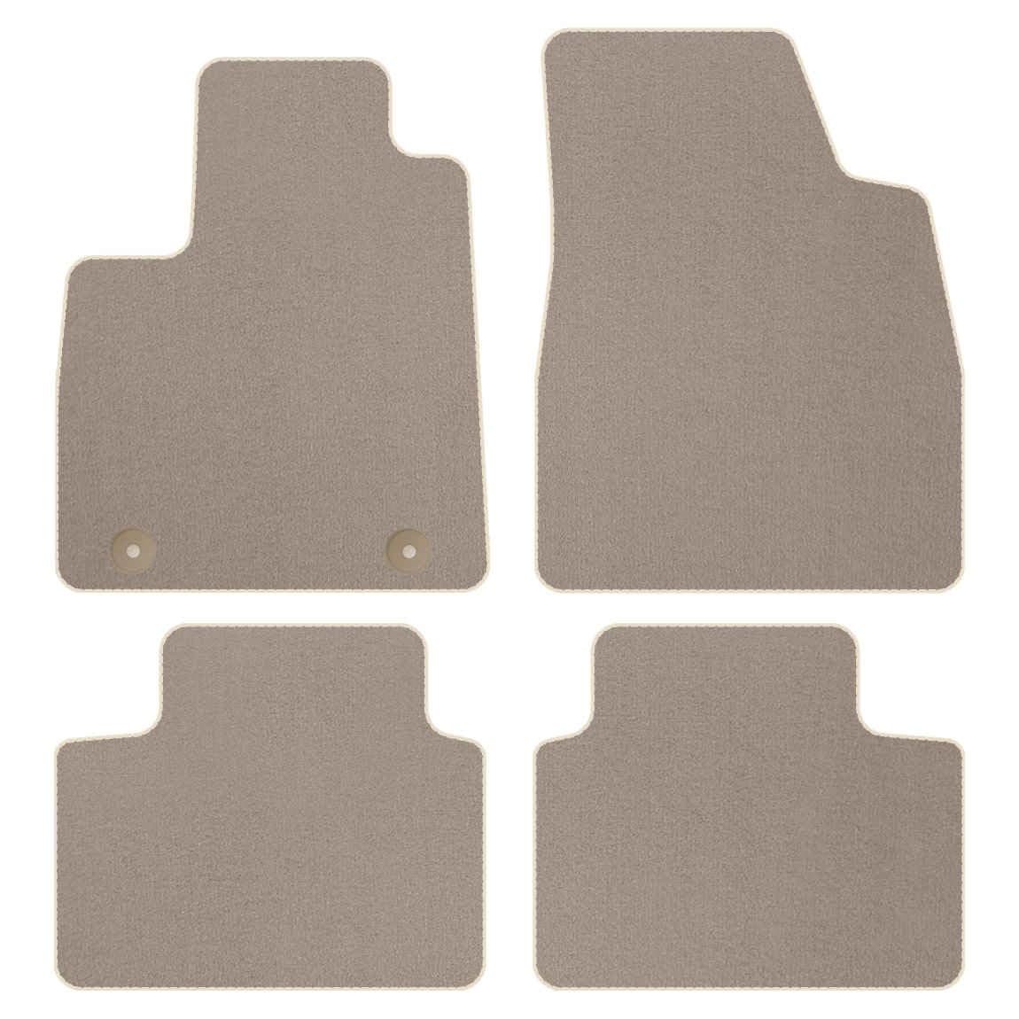 Velourmattenset für MG 3 Hybrid+ ab Bj. 2024 STD BEIGE ovale Befestigungen Automatten Veloursfussmatten Passform Neu von edecor