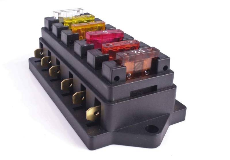 edi-tronic 12V/24V KFZ LKW Auto Boot Sicherungshalter Sicherungsdose Sicherungskasten 6-Fach von edi-tronic