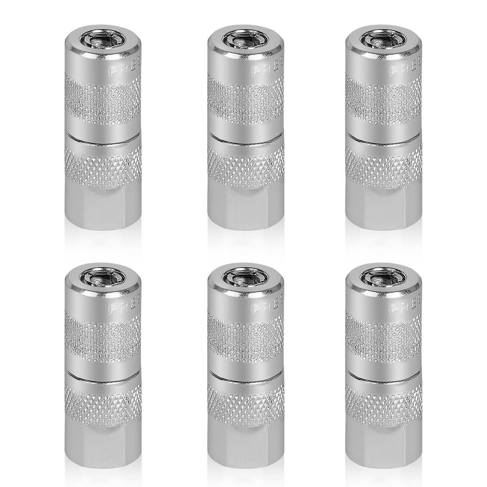 efuturetime 6 x Backen Mundstücken Hydraulik Adapter mit 1/8 NPT für Fettpresse von efuturetime