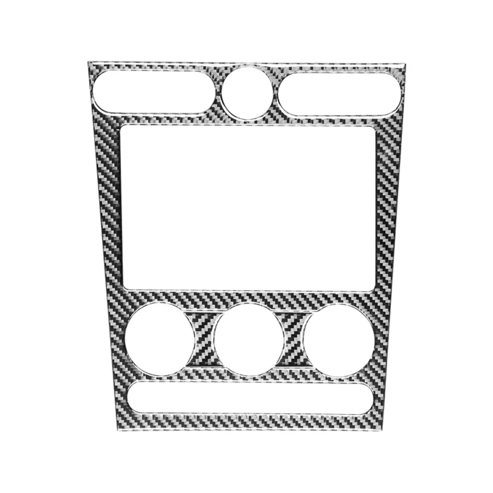 CD-Panel-Zierleiste Kompatibel Mit Ford Für Mustang Für GT S197 2005 2006 2007 2008 2009, Kohlefasermuster, Innenraum, Auto-Mittelkonsole, CD-Panel, Aufkleber, Zierrahmenabdeckung(Black Carbon,B) von eglci