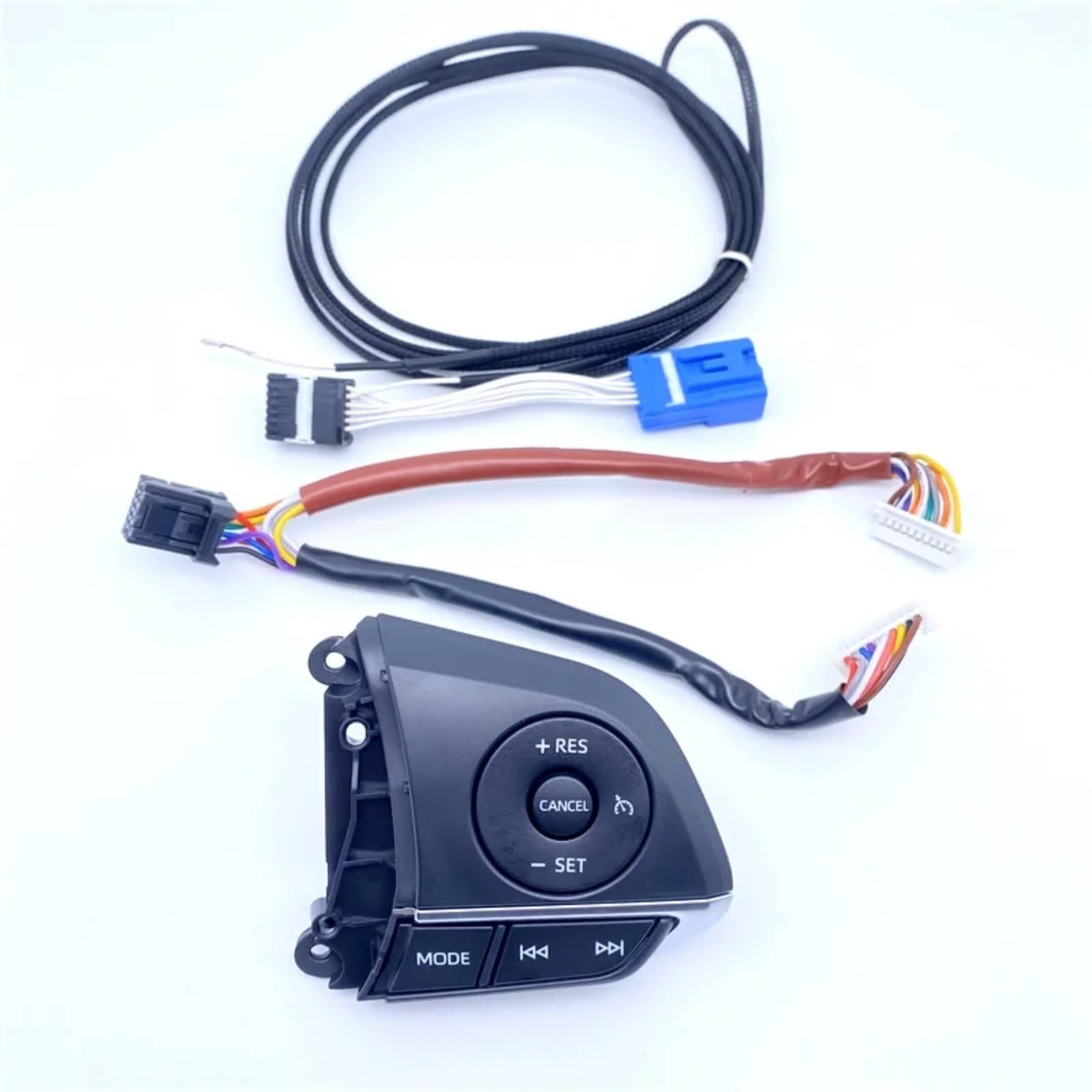 Kompatibel Mit Toyota Für Corolla Für RAV4 Für Venza Für Camry Für Yaris 2019 2020 2021 2022 Auto Automatischer Multifunktions-Lenkrad-Tempomatschalter Lenkrad Tasten Switch(Buttons and Harness) von eglci