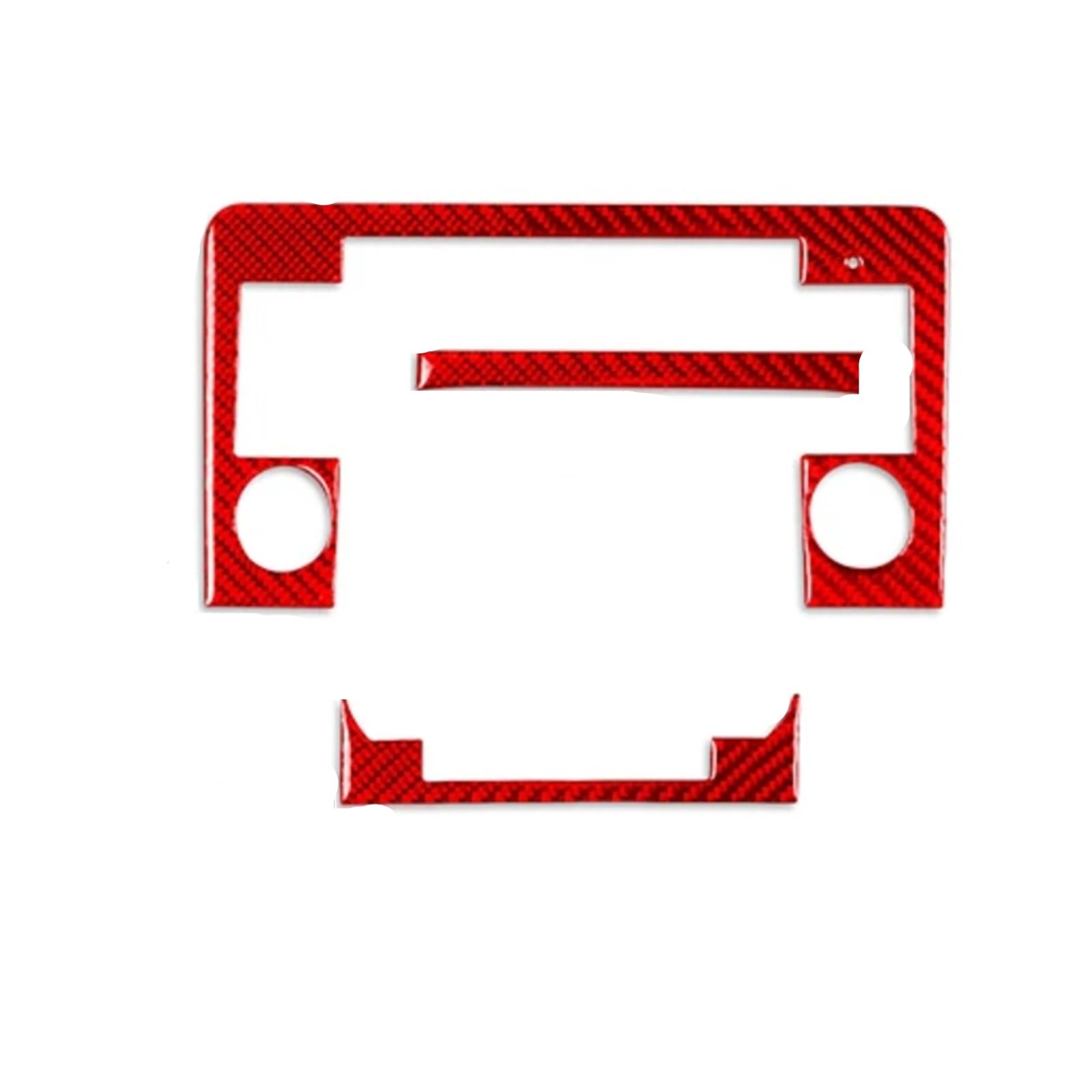 eglci CD-Panel-Zierleiste Kompatibel Mit Benz M-Klasse Für W164 2005 2006 2007 2008 2009 2010 2011, Zentralsteuerung, Navigationsanzeigefeld, Aufkleber Mit Kohlefasermuster(Red Carbon,B) von eglci