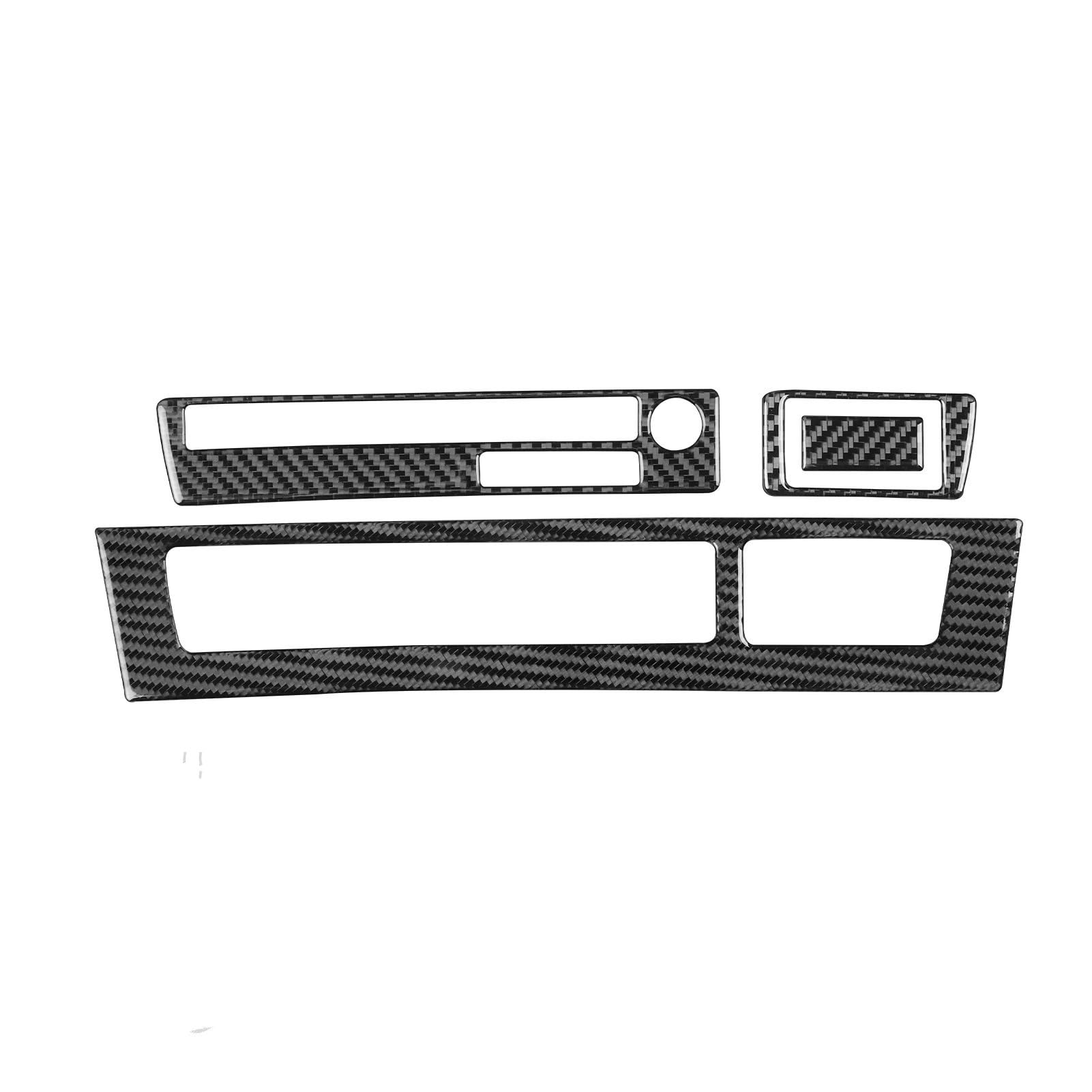 eglci CD-Panel-Zierleiste Kompatibel Mit E65 2002 2003 2004 2005 2006 2007 2008 Mittelkonsole Klimaanlage CD-Panel Dekorative Abdeckung Autozubehör(Black RHD) von eglci