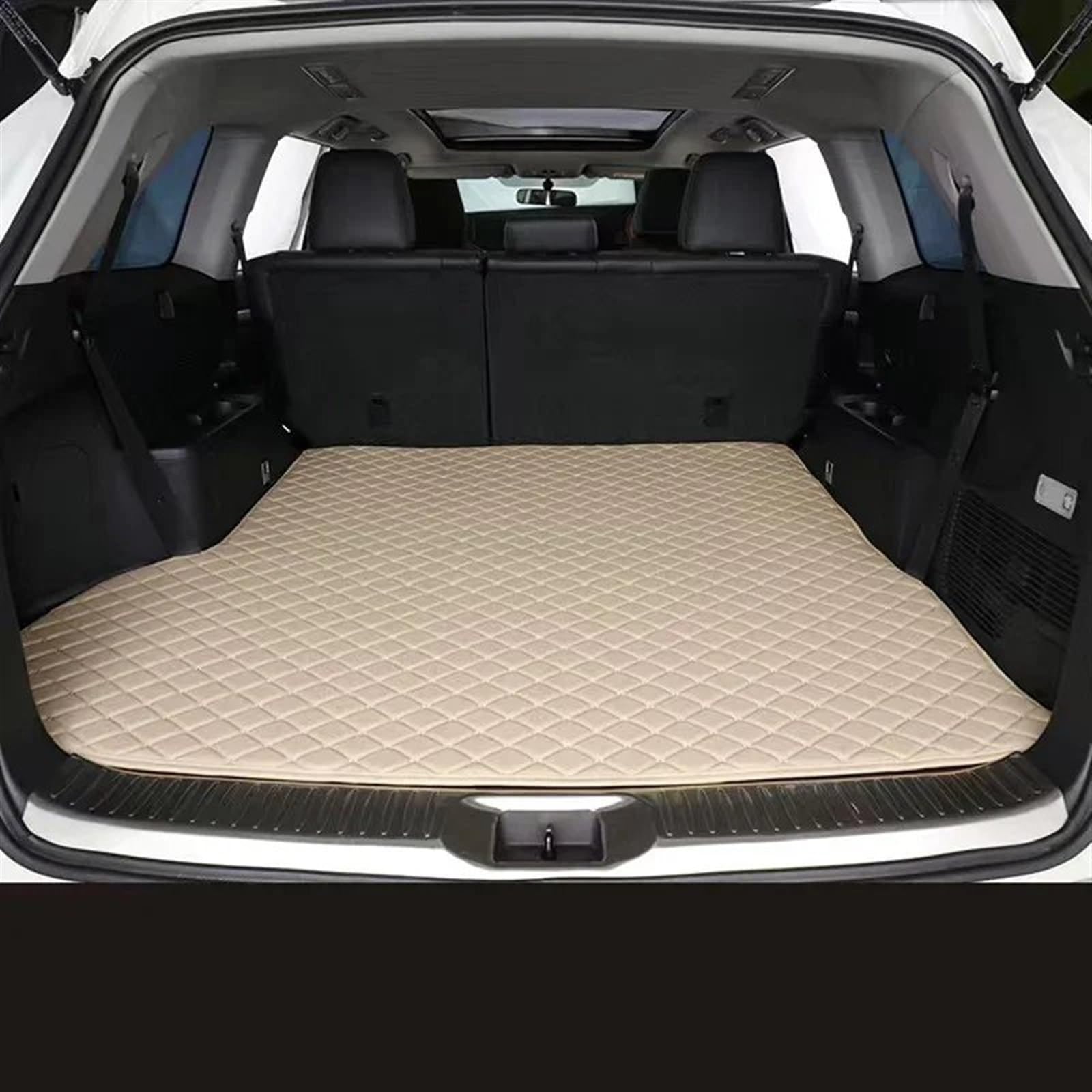 eglci Hintere Kofferraummatte Kompatibel Mit Hyundai Für Palisade 6 Sitze 2021 2022 2023 Kofferraummatten Auto Kofferraum Fahrzeug Teppichzubehör Innenschutzpolster(Beige,Size2) von eglci