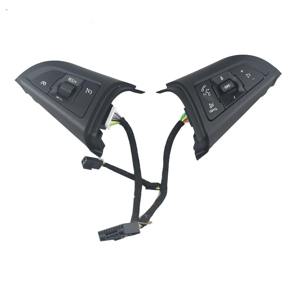 eglci Kompatibel Mit Chevrolet Für Cruze 2009–2014 96892140 Auto Rechts Links Multifunktions-Lenkrad Tempomat Audio-Lautstärkeschalter-Taste Lenkrad Tasten Switch von eglci