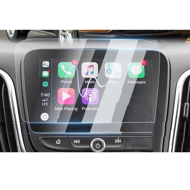 eglci Kompatibel Mit Chevrolet Für Malibu Für Premier 2016 2017 2018 2019 2020 2021 2022 2023 2024 Auto-Navigation 8-Zoll-GPS-Displayschutzfolie Aus Gehärtetem Glas Auto Navigationsfolie von eglci