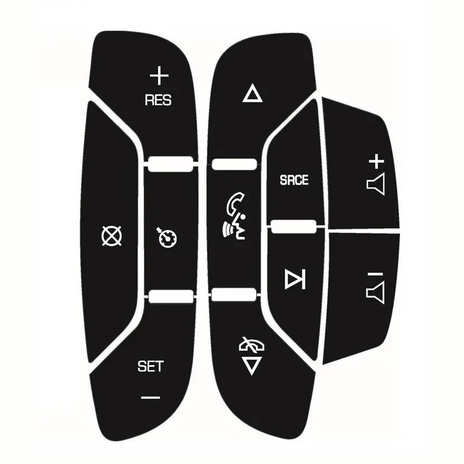 eglci Kompatibel Mit Chevrolet Für Tahoe 2003 2004 2005 2006 Autoaufkleber Autolenkradknopf-Reparaturaufkleber-Set Innenzubehör Autoschalterabdeckung von eglci