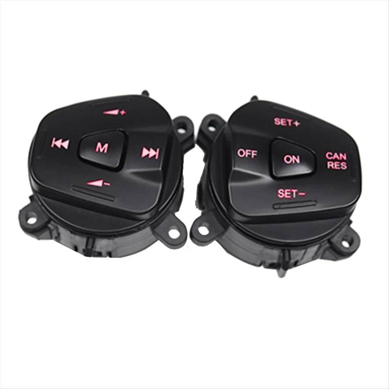 eglci Kompatibel Mit Ford Für Fiesta Mk7 Mk8 Für Escort 2013 2014 2015 Auto Rotes Lenkrad Rechts Links Knopf Auto Cruise Fernbedienungsschalter Lenkrad Tasten Switch von eglci