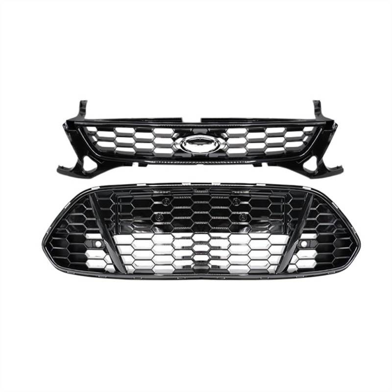 eglci Kompatibel Mit Ford Für Mondeo 2011 2012 2013 Für MK4 Auto Obere Untere Mitte Wabengitter Stoßfänger Kühlergrill Frontgrill Zierstreifen Abdeckung Auto-Frontstoßstangengitter(Front and Lower) von eglci