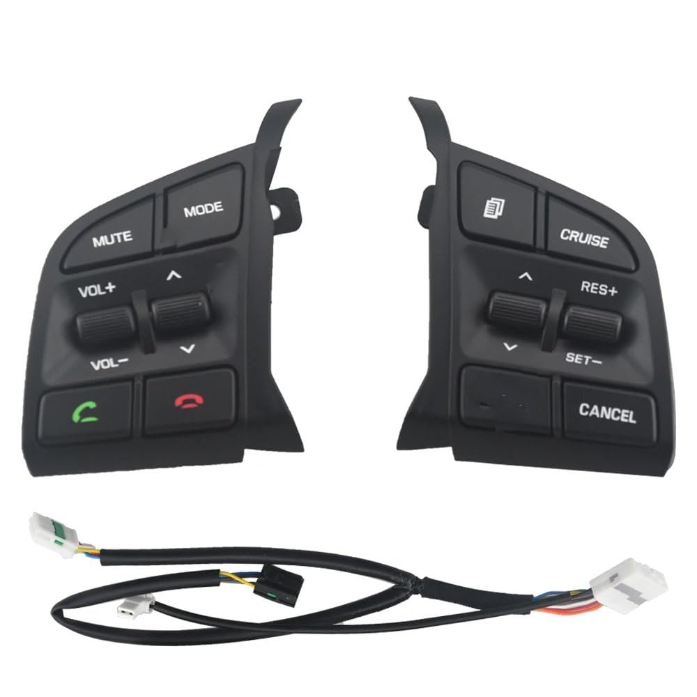 eglci Kompatibel Mit Hyundai Für Tucson 2015 2016 2017 2018 2019 96710D3500 Auto Tempomatschalter Lenkradtaste Audio-Player-Schalter Lenkrad Tasten Switch von eglci