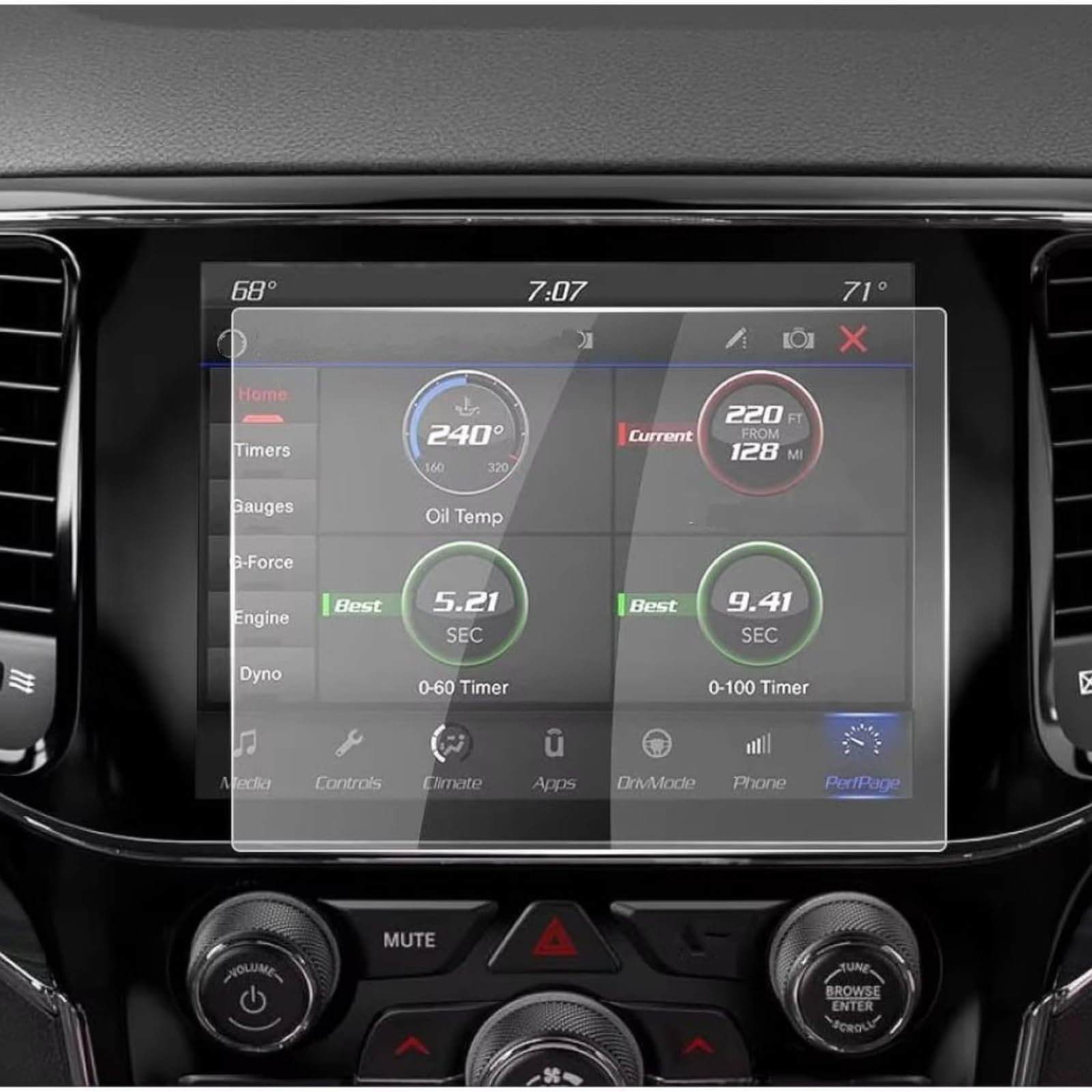 eglci Kompatibel Mit Jeep Für Grand Für Cherokee 2019 2020 2021, Auto-Navigation, Gehärtetes Glas, 8,4 Zoll, GPS-Displayschutzfolie Auto Navigationsfolie von eglci