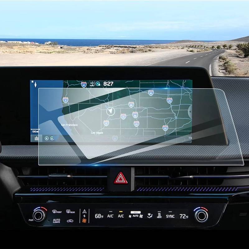 eglci Kompatibel Mit K&ia Für EV6 2022 2023, Auto-Navigation, Gehärtetes Glas, Displayschutzfolie, Auto-Innenzubehör Auto Navigationsfolie von eglci