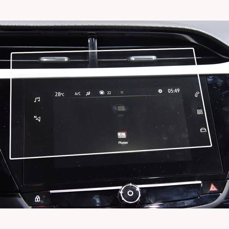 eglci Kompatibel Mit Opel Für Corsa GS Line 2020 2021 2022 Auto 7 Zoll Auto Infotainment GPS Navigation Displayschutzfolie Aus Gehärtetem Glas Auto Navigationsfolie von eglci