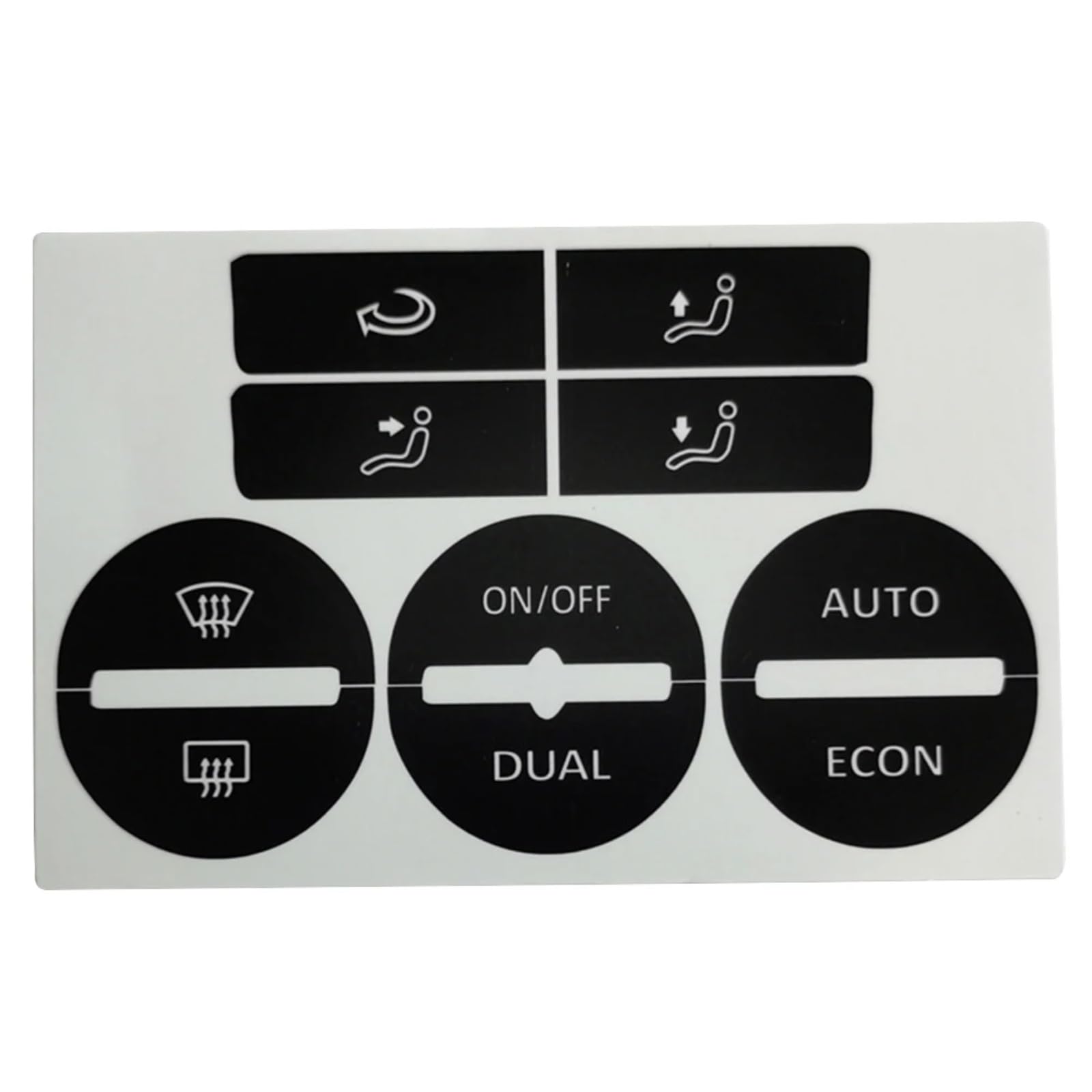 eglci Kompatibel Mit VW Für Golf Mk5 2004 2005 2006 2007 2008 AC Fenster Klima Abgenutzte Abblätternde Tasten Reparatur Aufkleber AC Control Button Decals Aufkleber Autoschalterabdeckung von eglci