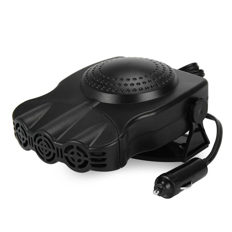 ele ELEOPTION Auto Heizlüfter 12V 2in1 Portable Ventilator Keramik Lüfter Heizung Kühlung Defroster Demister (Schwarz) von ele ELEOPTION