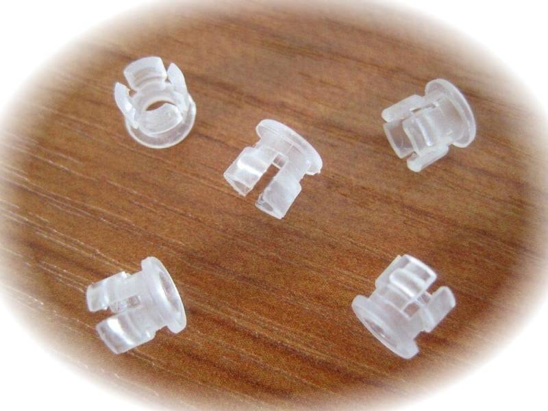 LED Montageringe Plastik schwarz oder transparent für LEDs (3mm, transparent, 10) von elpohl