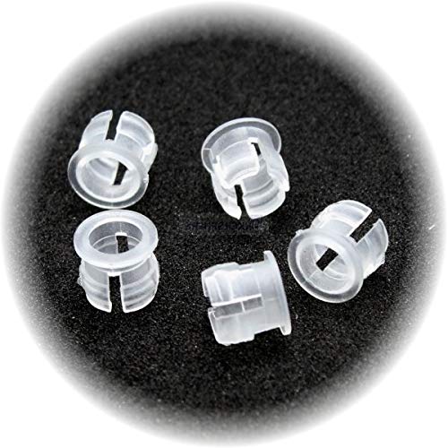 LED Montageringe Plastik schwarz oder transparent für LEDs (5mm, transparent, 10) von elpohl