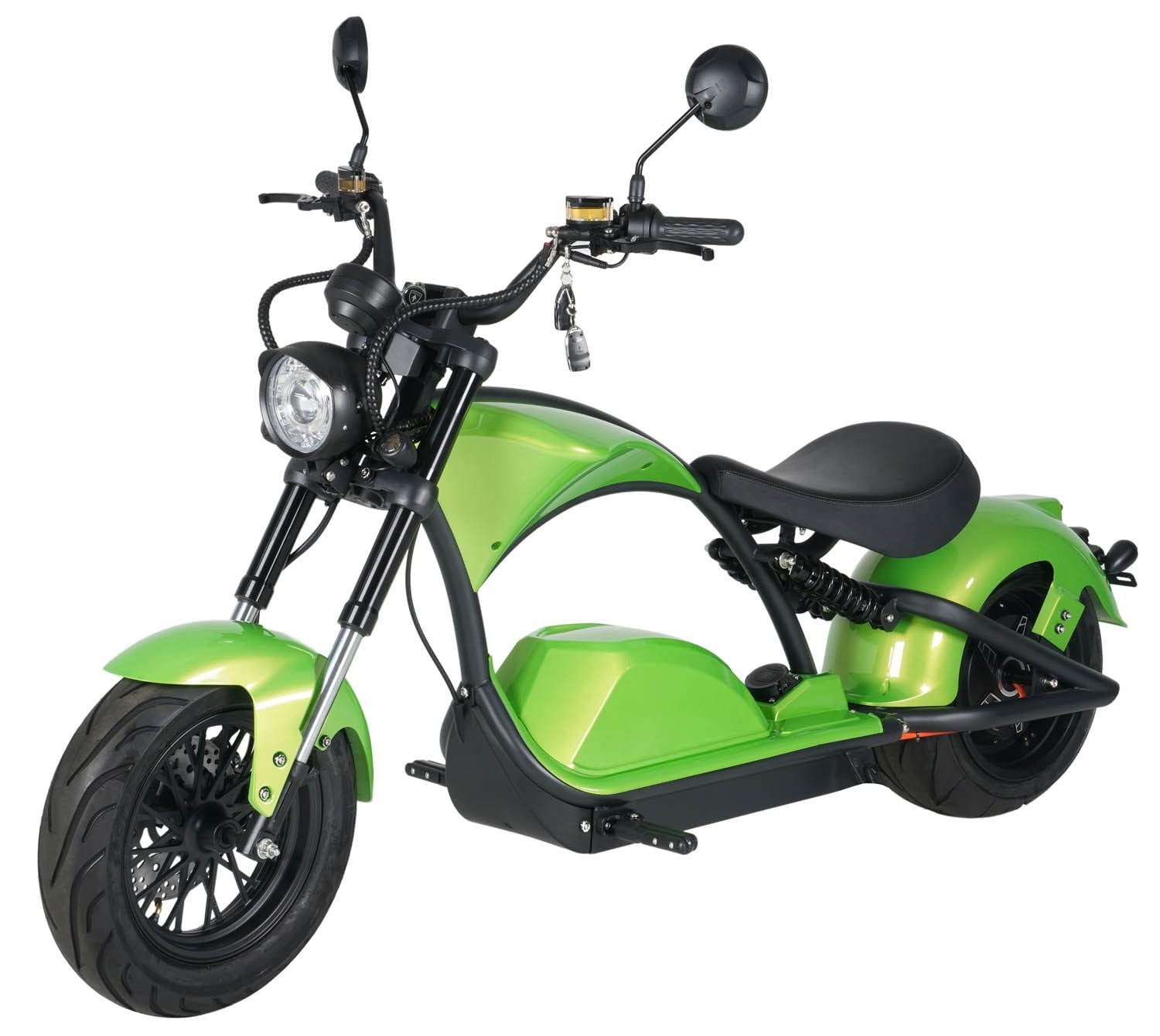 E-Motorrad Angry Blake E-Roller 86 km/h, 100 km Reichweite, herausnehmbarer 72V/40Ah Lithium-Akku, Elektro Roller, Motorrad, E-Roller kaufen, Grün von elrofu